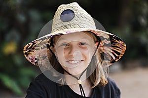 Aussie girl wearing a hat