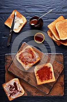 Aussie toasts with butter and marmite photo