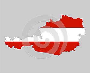 Austria Flag National Europe Emblem Map Icon Vector