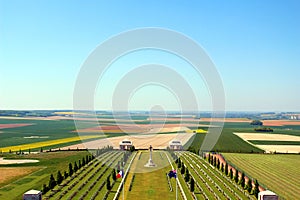 The austalian cemetery of the fisrt worldwar at villers bretonneux in picardy