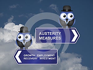 Austerity measures signs photo
