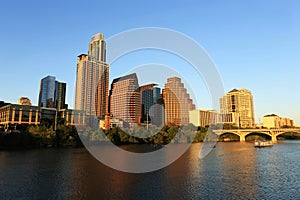 Austin Downtown Skyline at Sunset