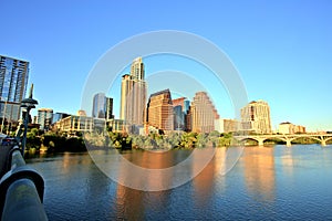 Austin Downtown Skyline at Sunset