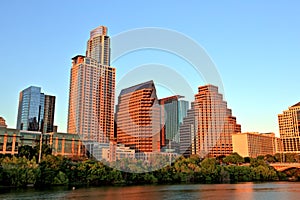 Austin Downtown Skyline at Sunset