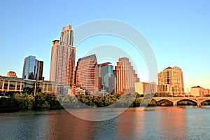 Austin Downtown Skyline at Sunset