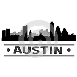 Austin Skyline City Icon Vector Art Design