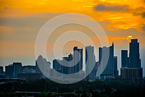 Austin Skyline Cityscape Sunrise close up photo