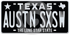 Austin SXSW License Plate