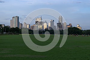 Austin, Texas skyline at sunset from Zilker Park photo