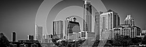 Austin Texas Towers monochrome Manhattan skyline Gotham