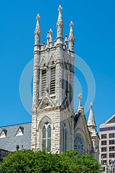 Austin Texas/USA - May 27 2019: St Mary`s Catholic Cathedral