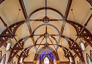 Austin Texas/USA - May 27 2019: St Mary`s Catholic Cathedral