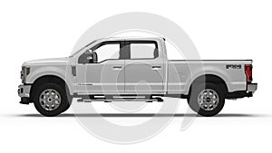 Renderings of a White Ford F-150