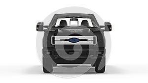 Renderings of a Black Ford F-150 truck