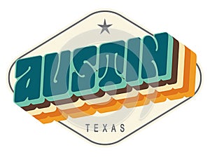 Austin Vintage Postcard style design art tshirt weird