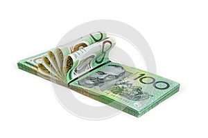 Australia banknote on white background