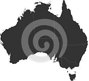 Australia blind map