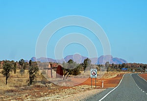 Australia - Desert fire warning sign photo