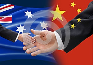 Australia China Chinese Political Influence Flag photo
