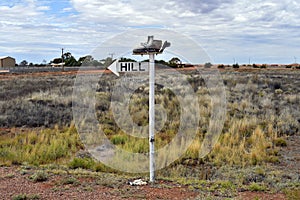 Australia, Coober Pedy, spooky sign