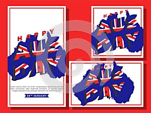 Australia day social media banner template concept illustration