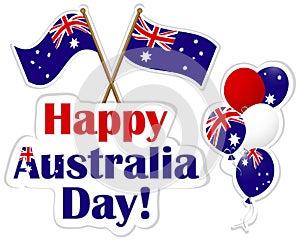 Australia Day stickers.