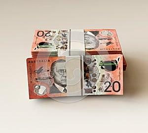 Australia Dollar Cash Note Pile