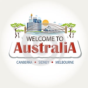 Australia features text sticker