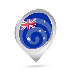 Australia flag 3d pin icon