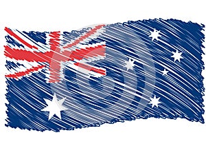 Australia flag art