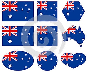 Australia flag - country in Oceania