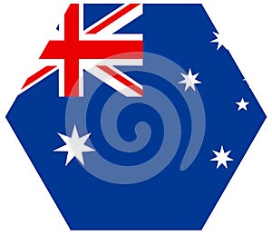 Australia flag - country in Oceania