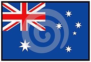 Australia flag - country in Oceania