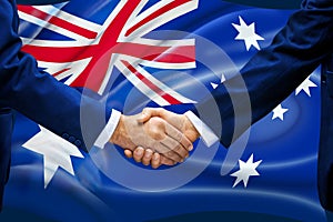 Australia Flag Handshake Business