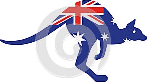 Australia flag kangaroo