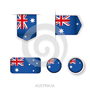 Australia flag vector set