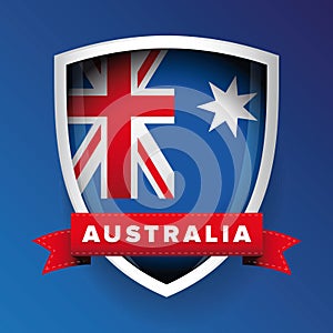 Australia flag vector shield