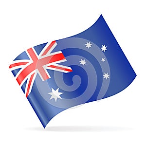 Australia Flag Vector Waving Icon