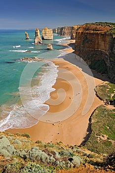 Australia, Great Ocean Road, The Twelve Apostles, collection of limestone stacks off the shore of the Port Campbell National Park