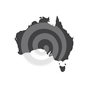 Australia map silhouette illustration