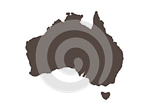 Australia map Vector illustration