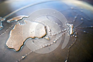Australia and New Zealand Bronze Globe photo