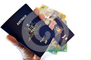 Australia passport whit money