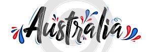 Australia Patriotic Banner design Australian flag colors vector illustration