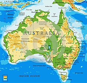 Australia-physical map