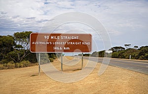 Australia`s longest straight road