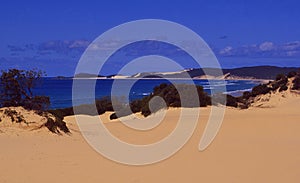 Australia: Sanddunes at the coast of Fraser Island