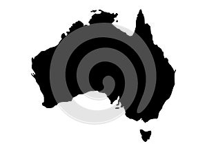 Australia State Map Vector silhouette