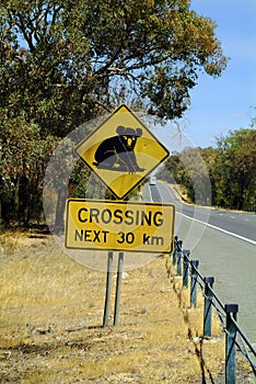 Australia, Warning Sign for Koala