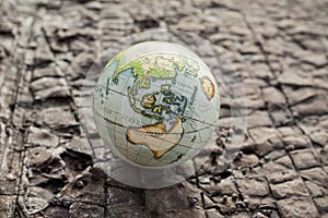 Australia World Globe Stone Background